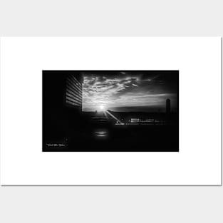 Austin Sunset -  Black and White Posters and Art